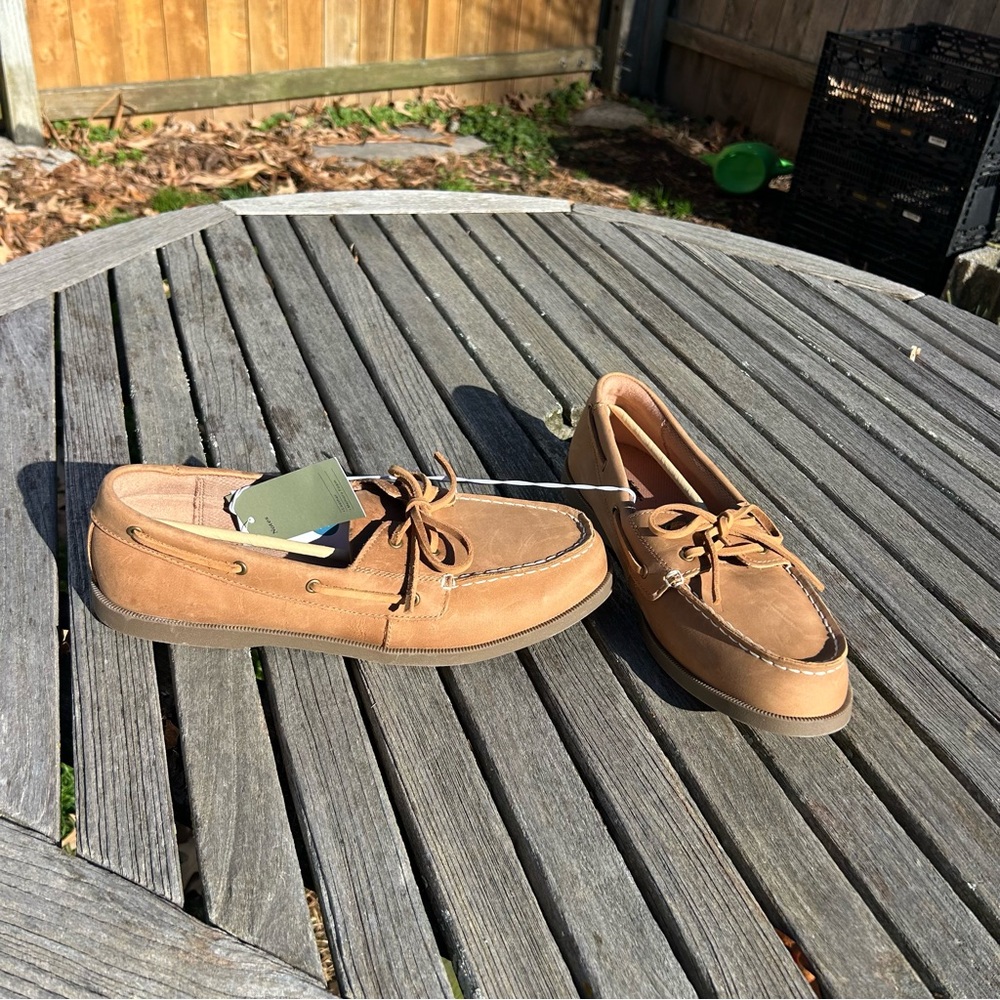 Nwt Men's Bennett Genuine Leather‎ Loafers - Goodfellow & Co size 12 Cognac